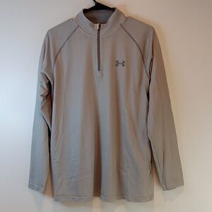 Under Armour Heat Gear 1/4 Zip Pullover Long Sleeve Shirt Men's Sz Med EUC NICE!